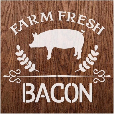 STENCIL - FARM FRESH BACON STA-143