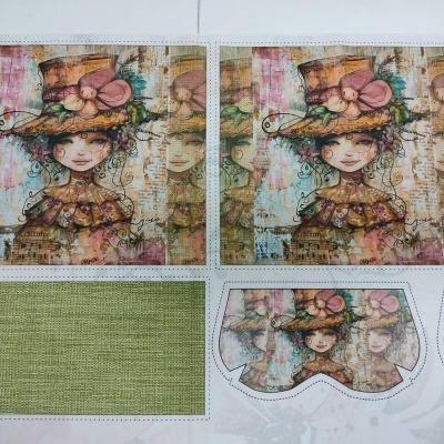 Tecido "Whish" painel Boneca FC1453