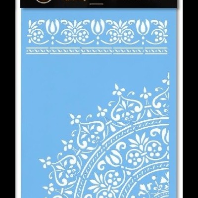 Stencil Quarto de Mandala+bordadura 20x30cm 80448