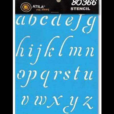 Stencil Alfabeto Manuscrito Minusculas 15x20cm 80366