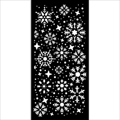 Stencil 12X25cm - Gear up for Christmas snowflakes  KSTDL 100