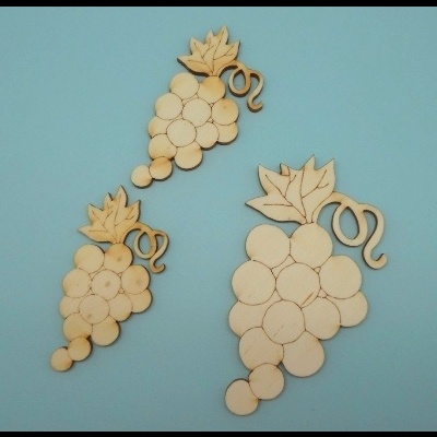 Cacho de uvas madeira  11x6cm  9853.2