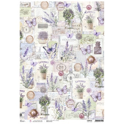 PAPEL DE ARROZ A3 PIUMA Purple Fields CIAO BELLA CBRM103