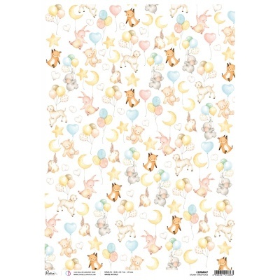 Papel arroz A3 Piuma Dreamy atmospheres Marca: CIAO BELLA Referencia: CBRM067