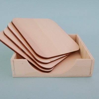 Suporte + 4 bases de copos 10x10cm 96141