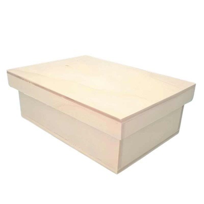 Caixa madeira ampla retangular 13x9,5x4cm   9731.1