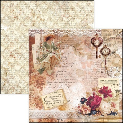 Bloco scrapbooking Ciao Bella BOOK LOVER 30x30cm CBPM091