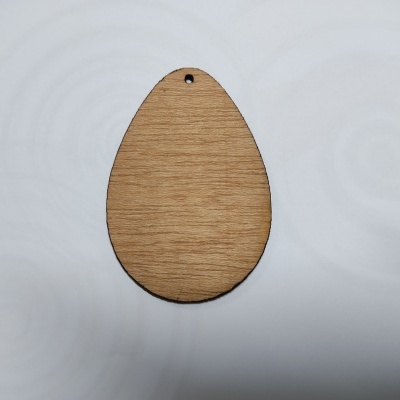 Ovo madeira c/furo 9,5 x 6,5cm