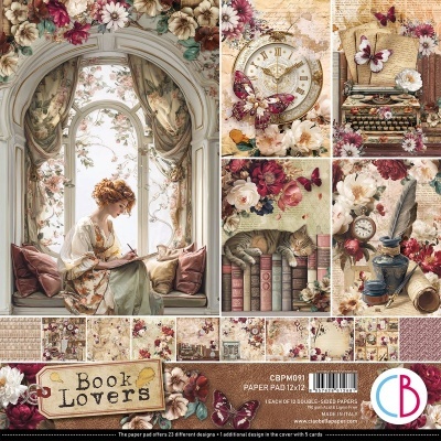 Bloco scrapbooking Ciao Bella BOOK LOVER 30x30cm CBPM091