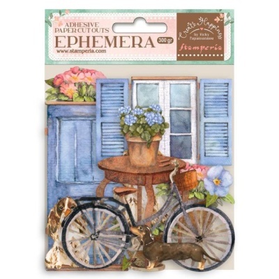 Ephemera Stamperia - Create Happiness Home Bicycle and Flowers DFLCT13
