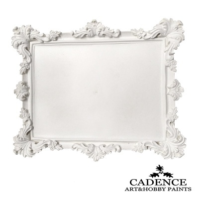 Bandeja / Moldura Flores Resina 24x19cm  1863