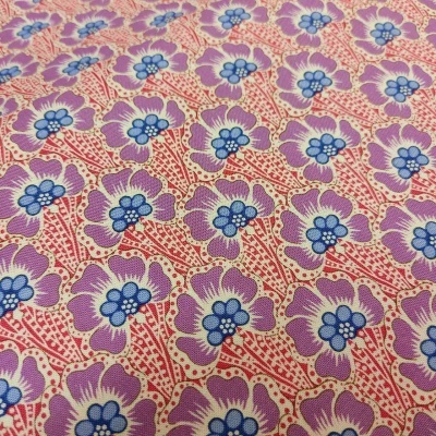 TECIDO TILDA COTTON BEACH OCEAN FLOWER CORAL 100325 T1500A