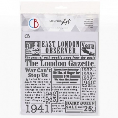 Stencil Ciao Bella 20x20cm The London Gazette MS8-004