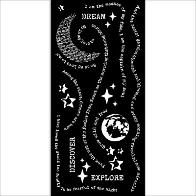 stencil 12X25cm - Create Happiness Secret Diary dream  KSTDL 93
