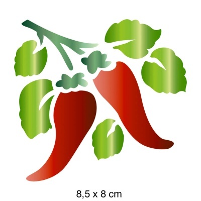 ST-X-052 - STENCIL - PIMENTAS