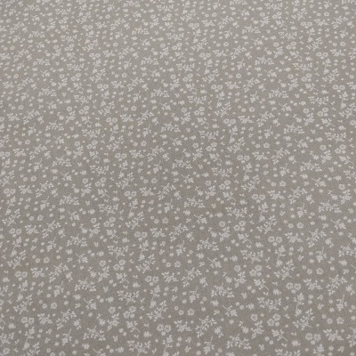 Tecido Oeko-Tex Flores CINZA T1017