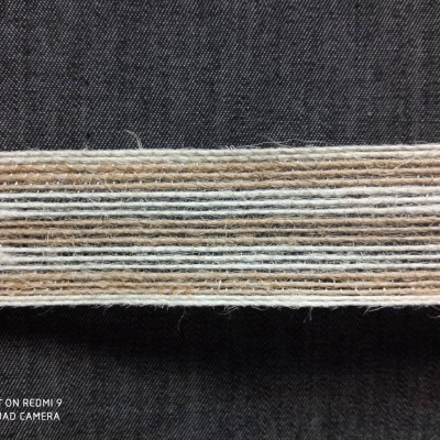 Fita linho riscas Beje/Creme 025.0124 F0062