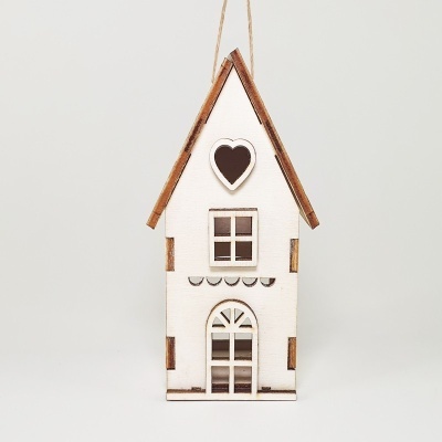 Casinha "suspensa" madeira 5x11x4cm 055 7590