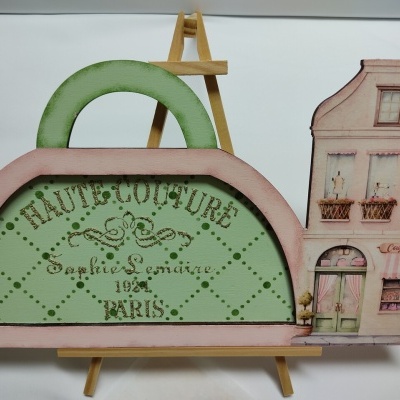 Kit placa "Haute Couture" 36,5x20,5cm