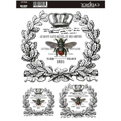 Transfer TEXTIL "Joy of Life" 21x30cm CADENCE Ref.: JLFT01