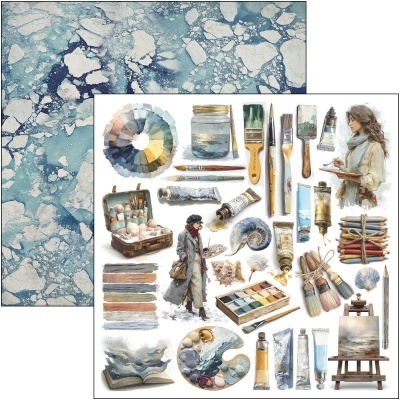 Bloco scrap. Artist Journey Patterns Pad 12"x12" CIAO BELLA CBT092