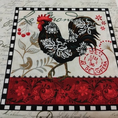 Tecido StudioE Fabrics "Le Poulet" 5463P T1589