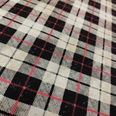 Tecido FreeSpirit Tim Holtz Eclectic Elements Classic Holiday Plaid - Neutral PWTH167 T1684