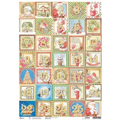 PAPEL DE ARROZ A3 Piuma Jolly advent journey CBRM090