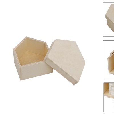 CAIXA CASA madeira c/TAMPA 8,8x10x5cm  871047