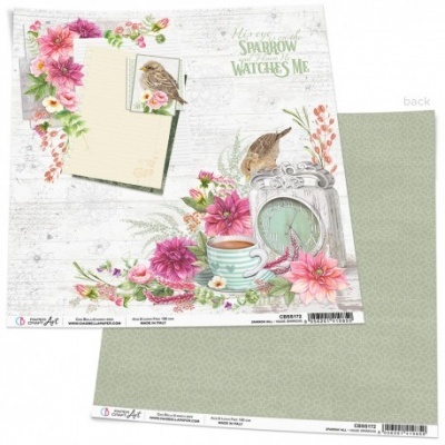 Folha p.scrap.Ciao Bella 12x12" House Sparrow CBSS172