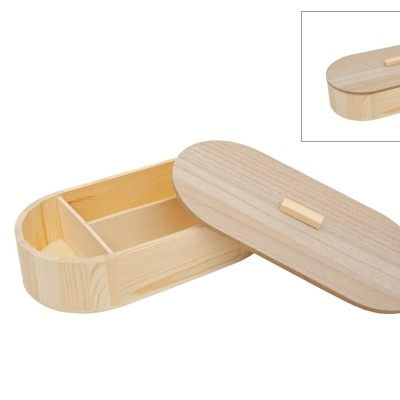 CAIXA OVAL MADEIRA 27X14X6.4CM  871048