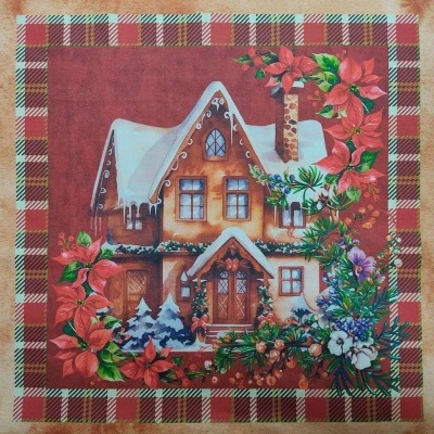 Tecido Painel Igaratinga "Casinhas" (3) Natal T 3428