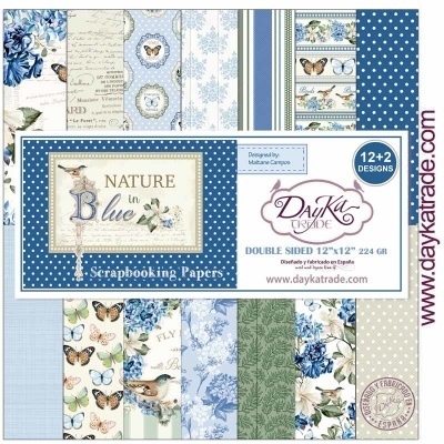 Bloco scrap.DayKa Trade Nature in Blue 12x12 Inch (SCP-3030)