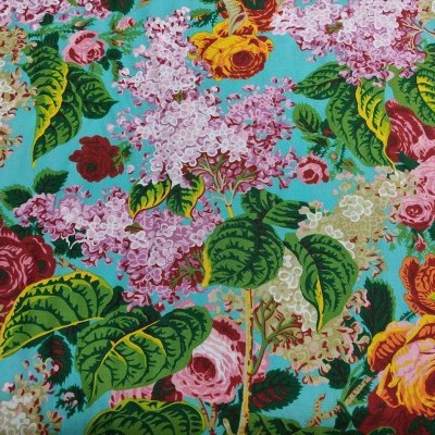 TECIDO ROWAN FLORES B13 PWPJ068-turqu