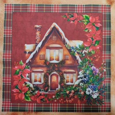 Tecido Painel Igaratinga "Casinhas" (3) Natal T 3428