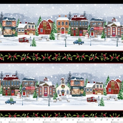 Tecido Henry Glass & Co. Black || Hollyville Manor Jan Mott 3523