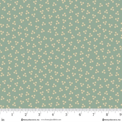 Tecido Henry Glass Pennyberry Farm Kim Diehl 2016-11 Light Aqua