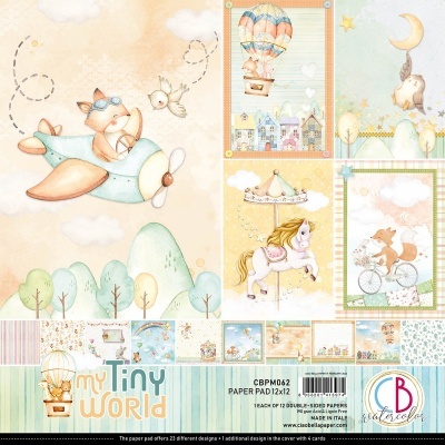 Bloco scrapbooking My tiny world 12x12 12/Pkg Referencia: CBPM062