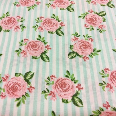 TECIDO FABRICART "Shabby Chic" Verde água 4906