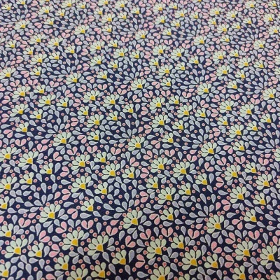 TECIDO TILDA COTTON BEACH SEA ANEMONE BLUE 100332 T1500A