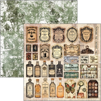 Bloco scrapbooking Ciao Bella 12"x12" (30,5x30,5cm) Cabinet of curiosities CBPM085