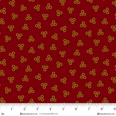 Tecido Henry Glass Pennyberry Farm Kim Diehl 2017-88 Red