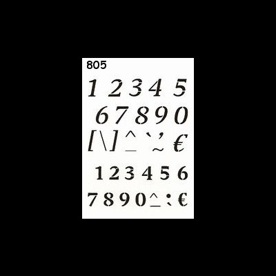 Stencil números ( 15x21cm ) 805