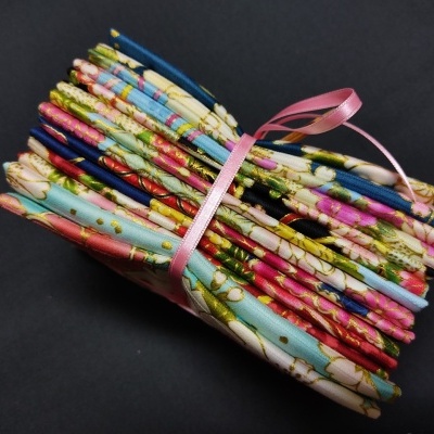 Conjunto de 7 FQ COSMO TEXTIL "SATIN SLUB WITH GOLD" 230224B