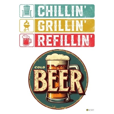 Papel Transfer Pro - Grill and beer  20x28cm  13277
