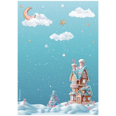 Papel de arroz - Candy Christmas A4 DFSA 41049
