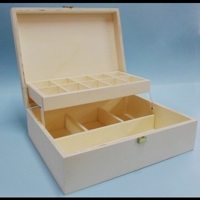 Caixa de Costura prateleira interior elevatória e divisórias 28x22x9cm 9767