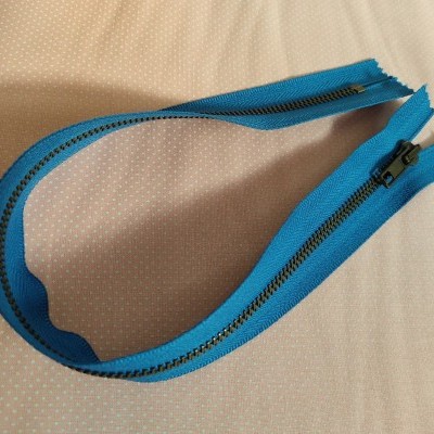 FECHO METAL OURO VELHO S/D AZUL 40CM