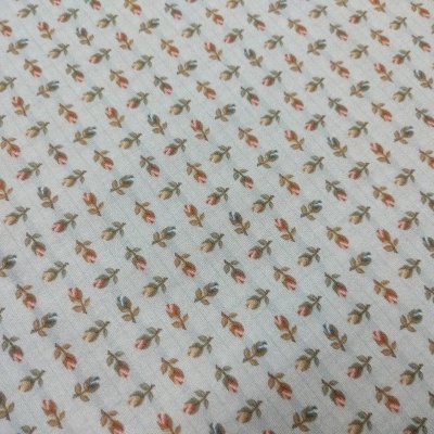 Tecido F&F flores fundo azul claro  AMO PL011