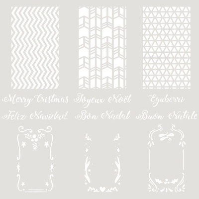 Stencil 20x20 "Merry Christmas" 5437 041